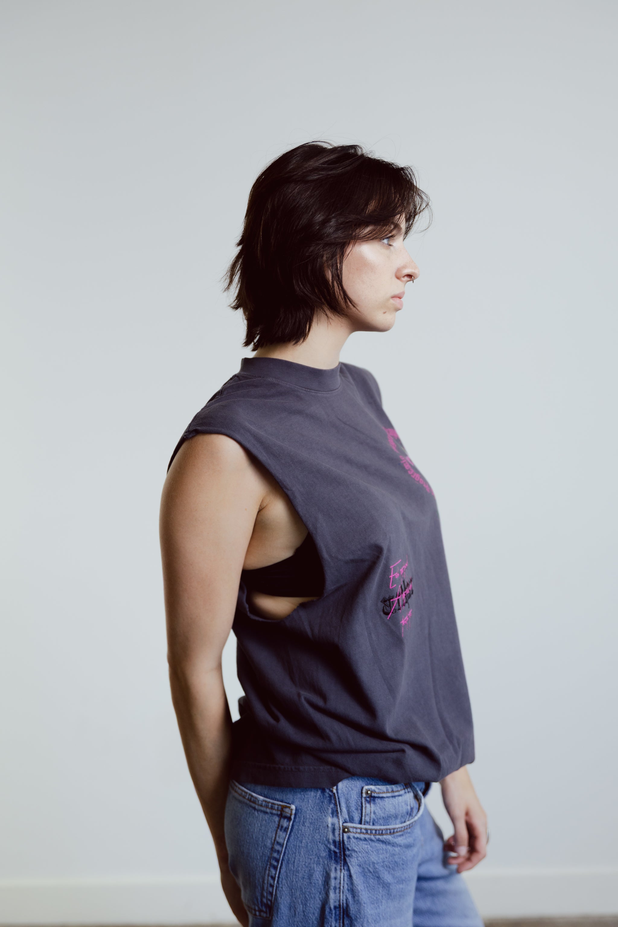 Flow of time muscle tee